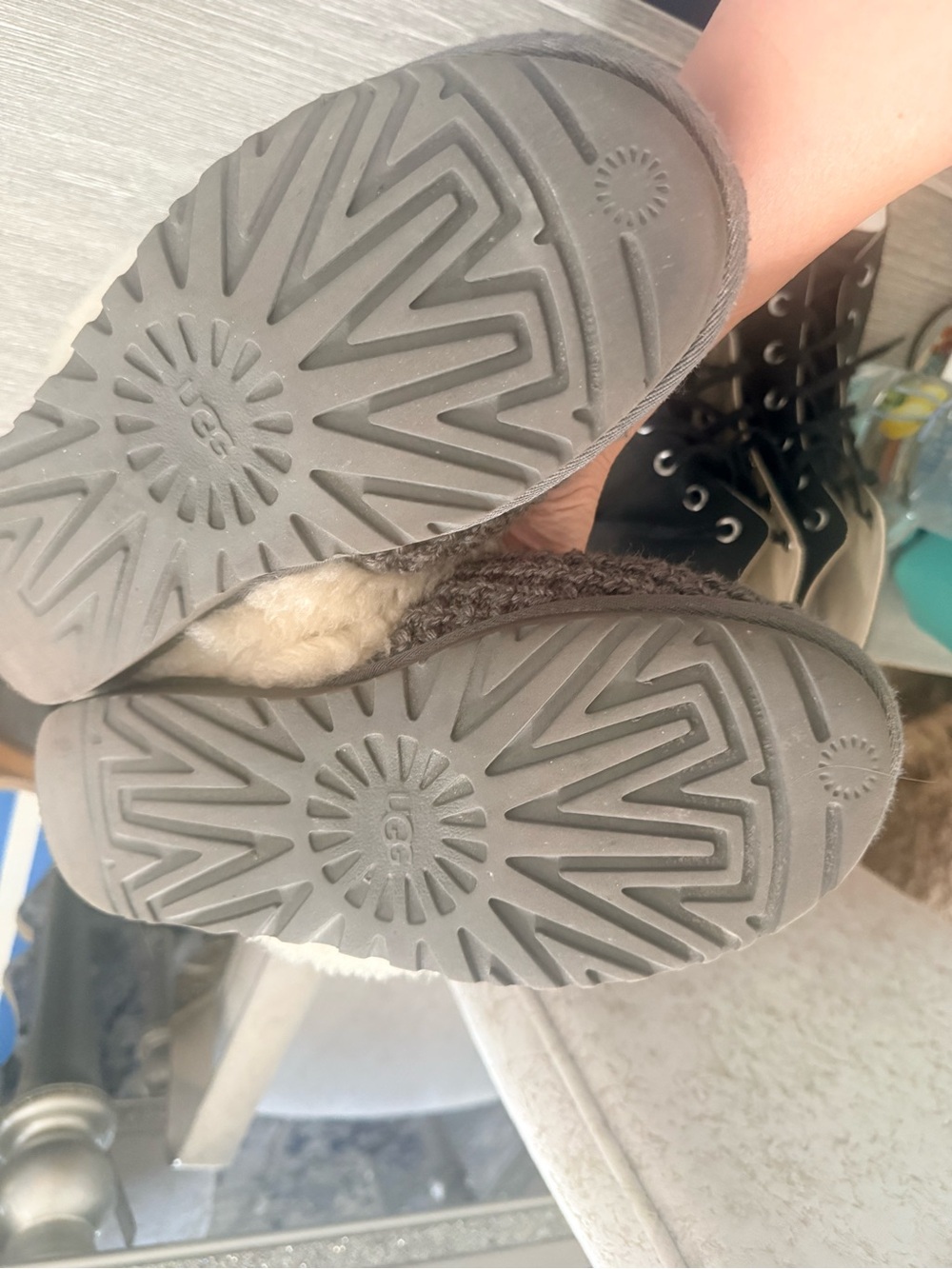 UGG Cozy Knit Shearling Slippers / Clogs